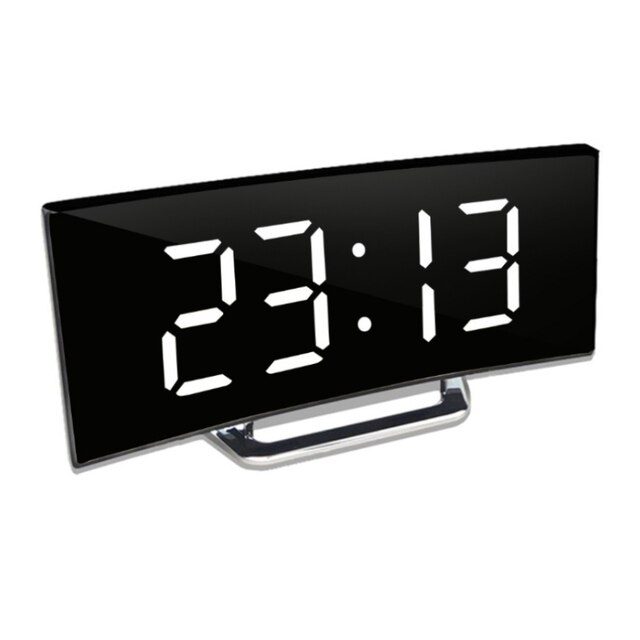 BowLift | Large Curved LED Digital Clock with Brilliant LED Display - Amedea