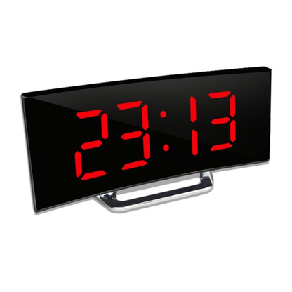 BowLift | Large Curved LED Digital Clock with Brilliant LED Display - Amedea