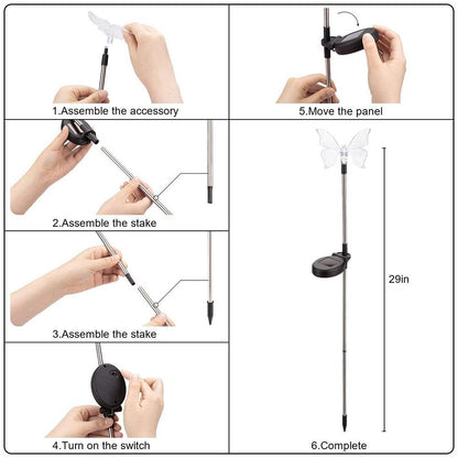 LZINA™ | Solar-LED-Garden Lights "Colorful Flies"