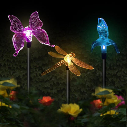 LZINA™ | Solar-LED-Garden Lights "Colorful Flies"