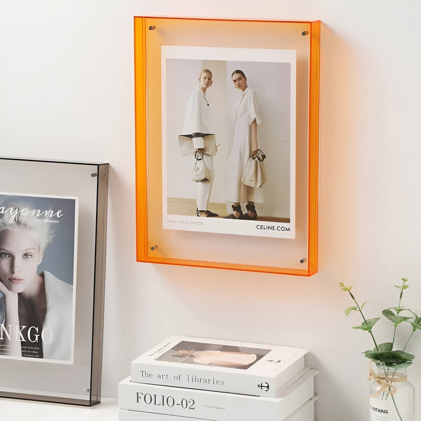 LZINA™ | Colored transparent acrylic frame for modern displays