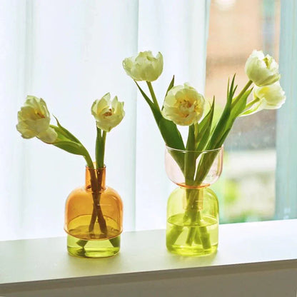 LZINA™ | Glass Bodletop Two-Piece Vase