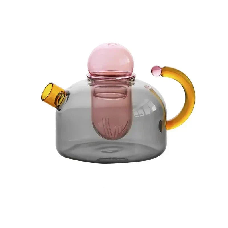 BowLift | Contrasting Color Translucent Teapot & Cup Set