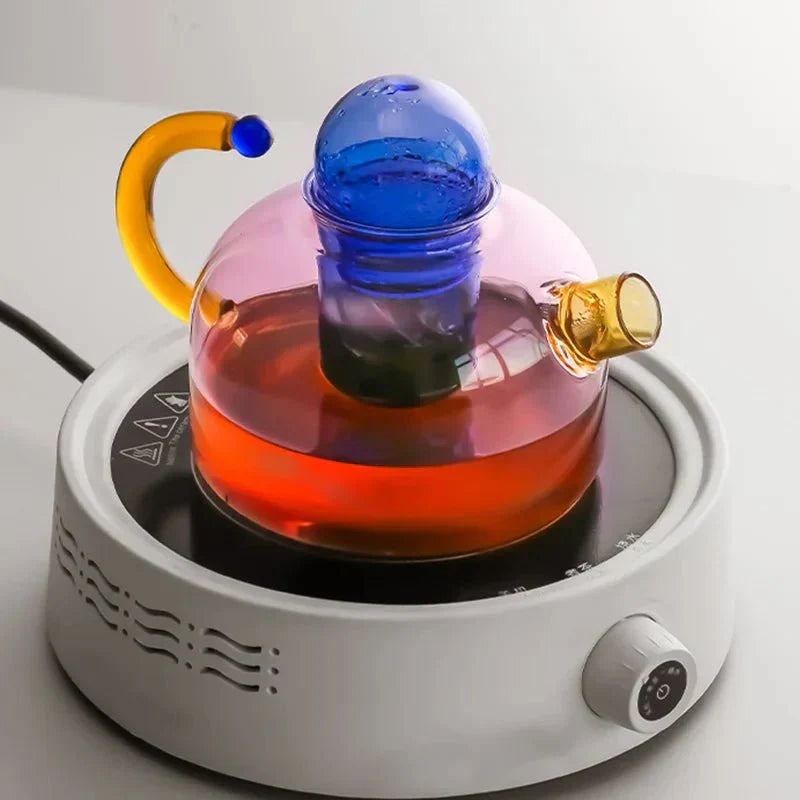 BowLift | Contrasting Color Translucent Teapot & Cup Set