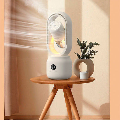LZINA™ | COOLMIST – Portable Bladeless Fan with Humidifier and Night Light