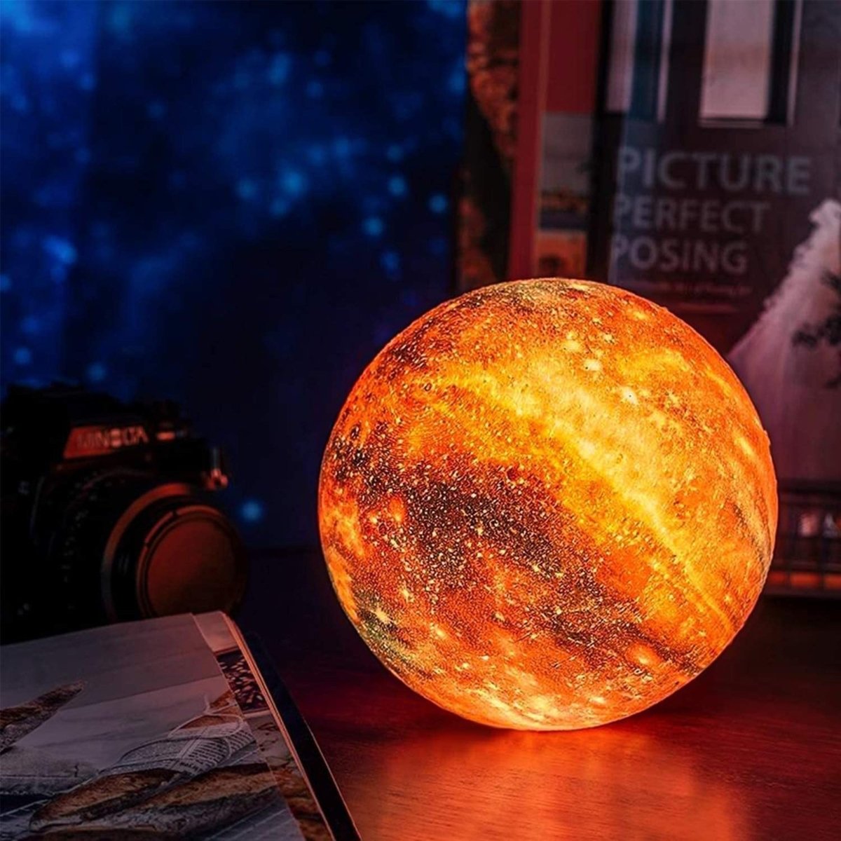 LZINA™ | CosmoShine – Multicolor Moon Night Light with Remote Control