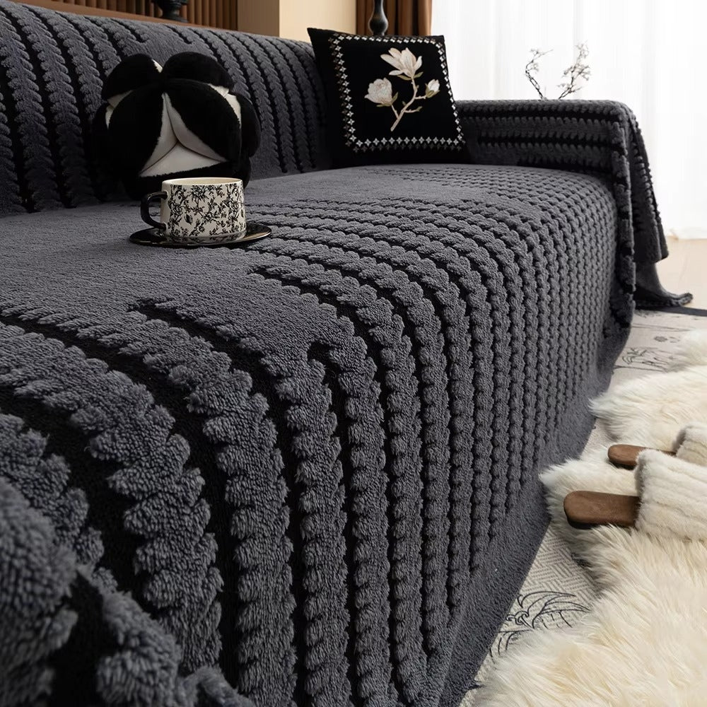 BowLift | CouchGuard – Plush sofa cover with non-slip backing