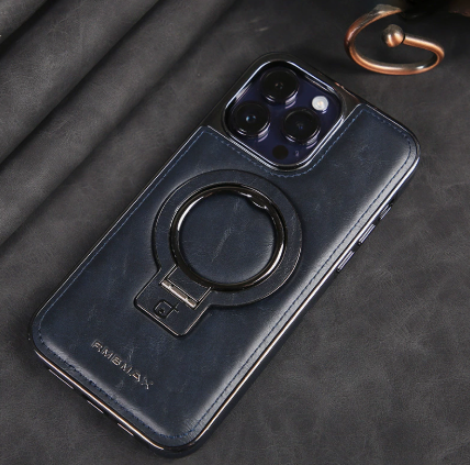 LZINA™ | Luxury Leather Invisible Stand iPhone Case