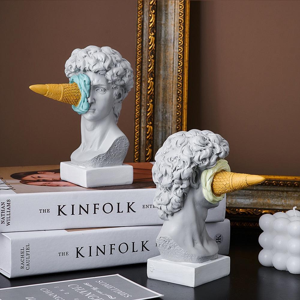 LZINA™ | Figure Face Ice Cream Art Sculpture