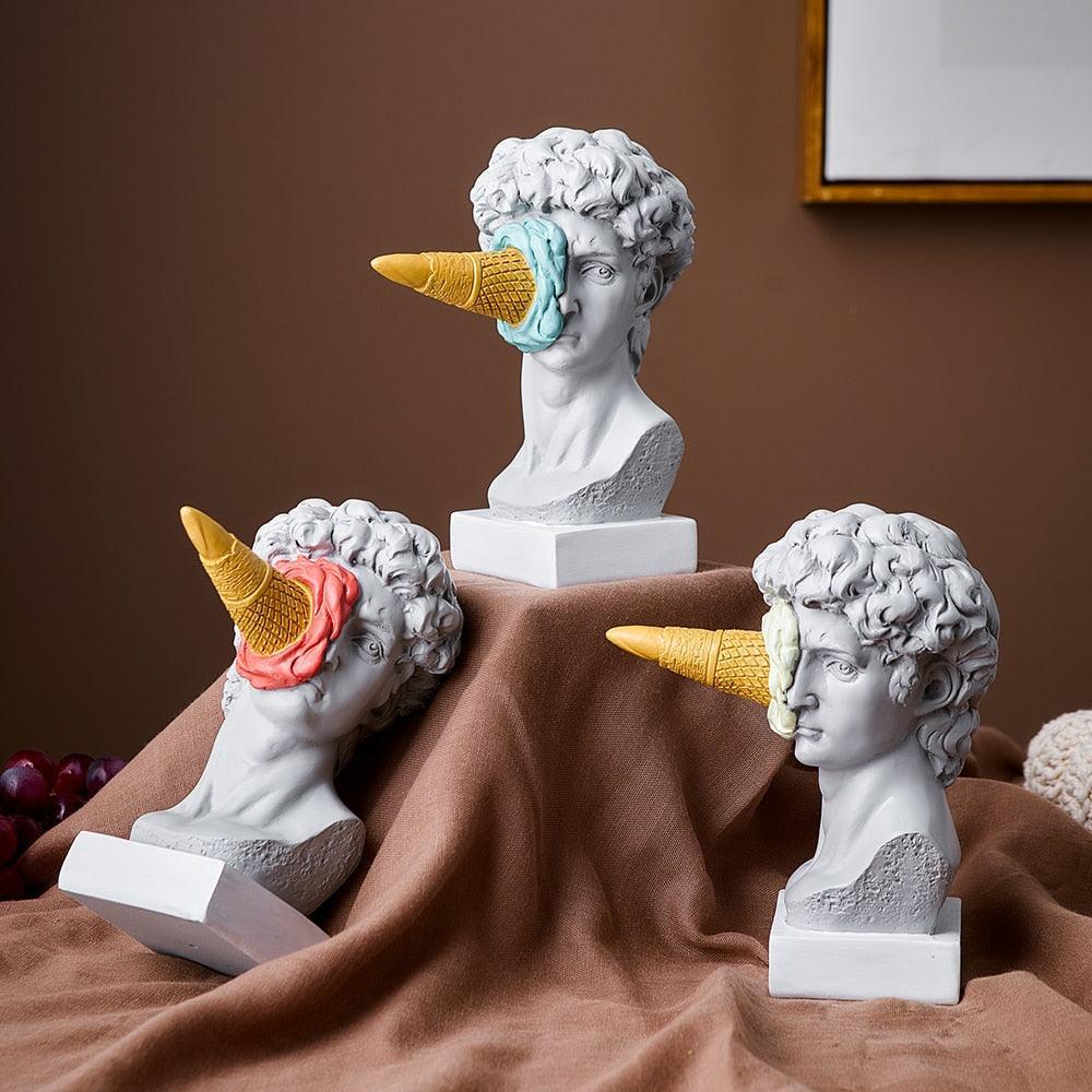 LZINA™ | Figure Face Ice Cream Art Sculpture