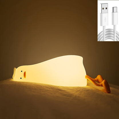 BowLift Sleeping Duck Lamp - Rechargeable, Dimmable Silicone Night Light