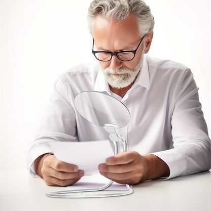 BowLift | 5X Magnifying Glass Pro – Hands-free adjustable neck loupe for seniors and people with visual impairments – Perfect for reading, sewing, crafting, and inspection