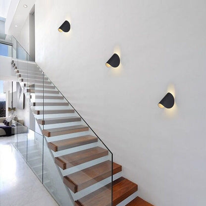 BowLift Eveline: Modern Geometric LED Wall Light with 4 Color Options, Indoor/Outdoor Metal Fixture