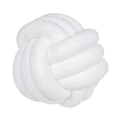 BowLift | Decorative, soft cushion with knotted ball in suede look