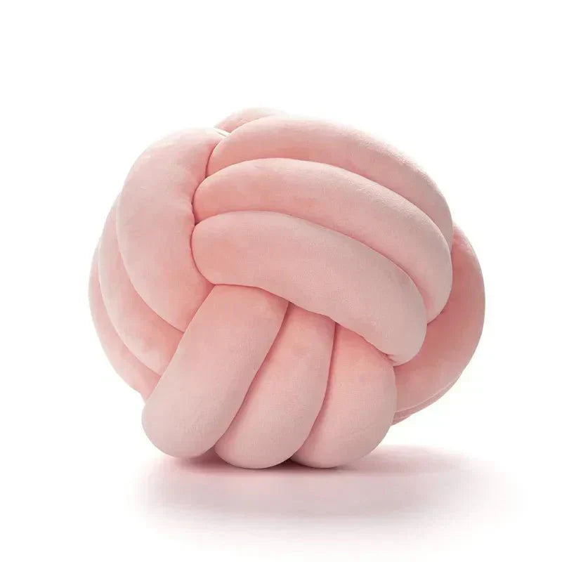 BowLift | Decorative knotted suede-look ball soft cushion