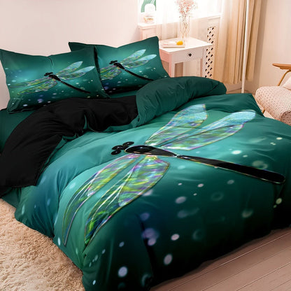 BowLift | Luxury Cotton Satin Dragonfly Bedding Set