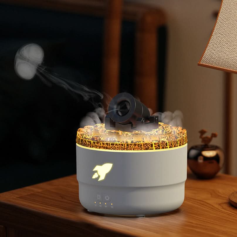LZINA™ | Lava Cannon Humidifier Aroma Diffuser with Mist Night Light
