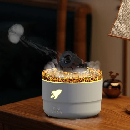 LZINA™ | Lava Cannon Humidifier Aroma Diffuser with Mist Night Light