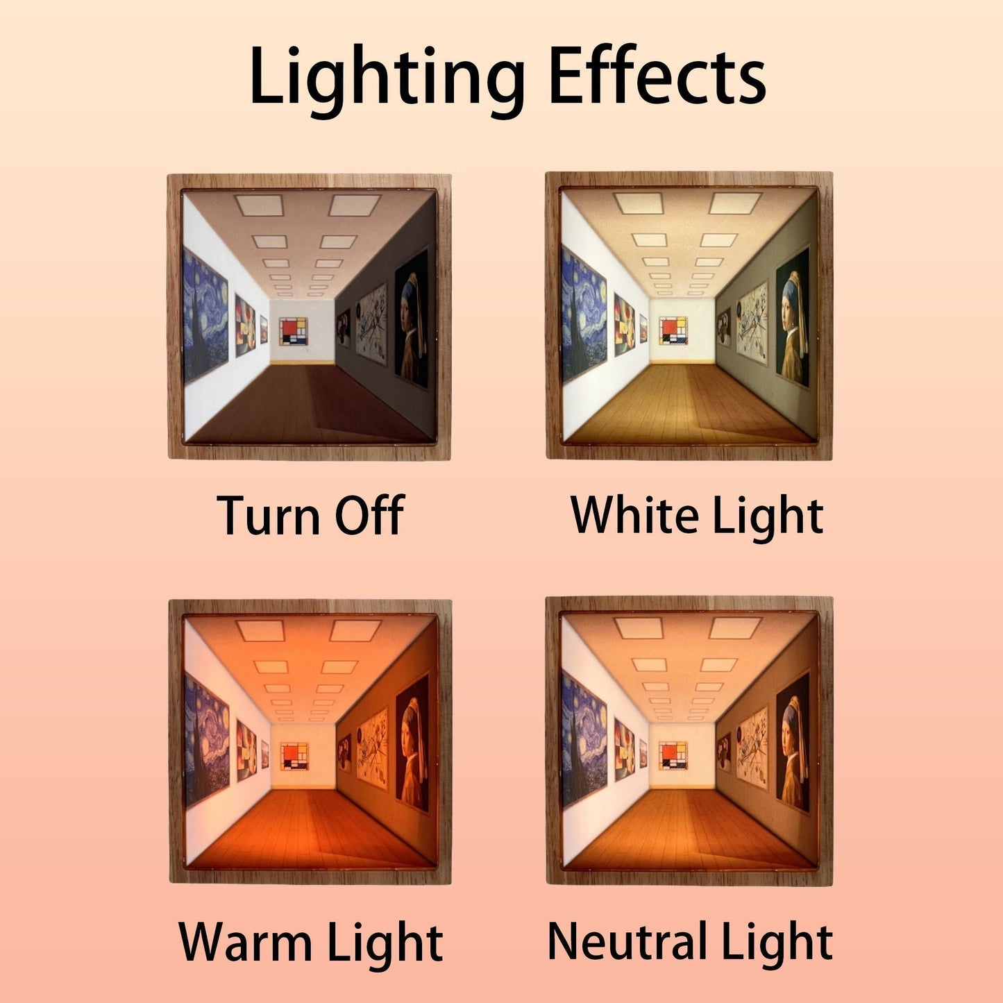BowLift 3D Glasses-Free Optical Illusion Wall Lamp & Night Light — Gallery-Style Illumination