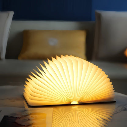 BowLift Wood Book Lamp - Cozy Desk Reading Light for Study, Gift, and Home Decor