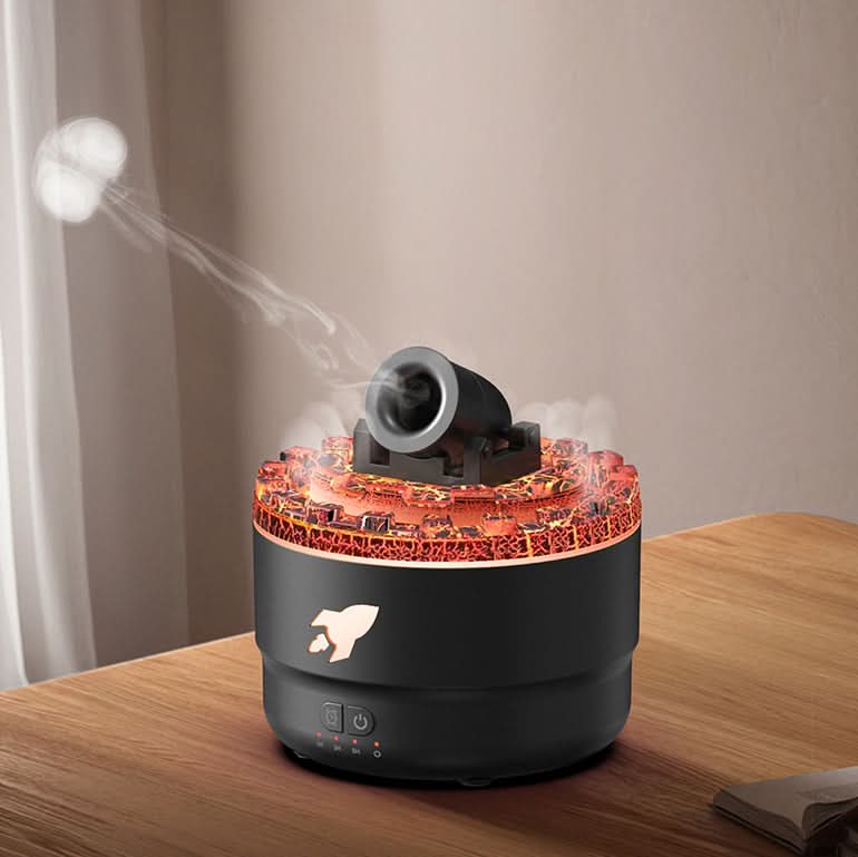 LZINA™ | Lava Cannon Humidifier Aroma Diffuser with Mist Night Light