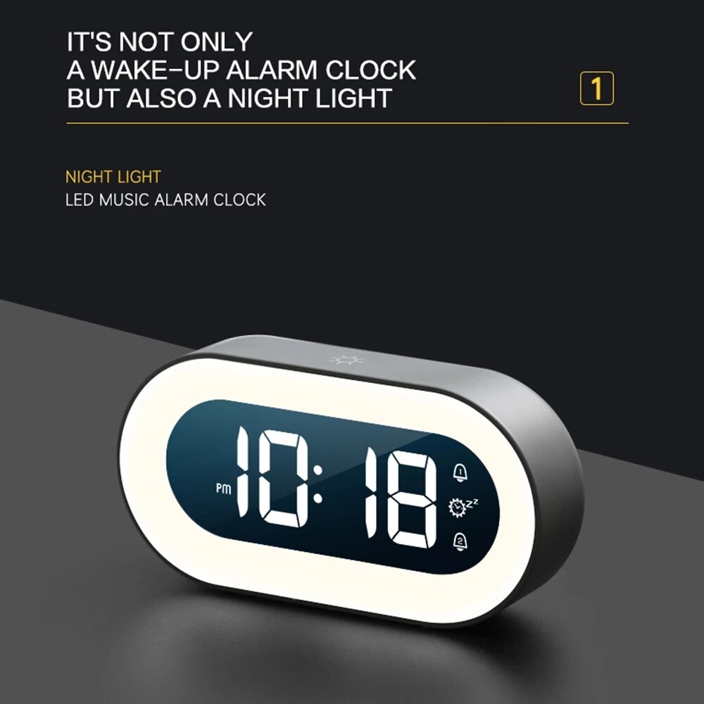 LZINA™ | Digital Alarm Clock with Night Light - Lumino
