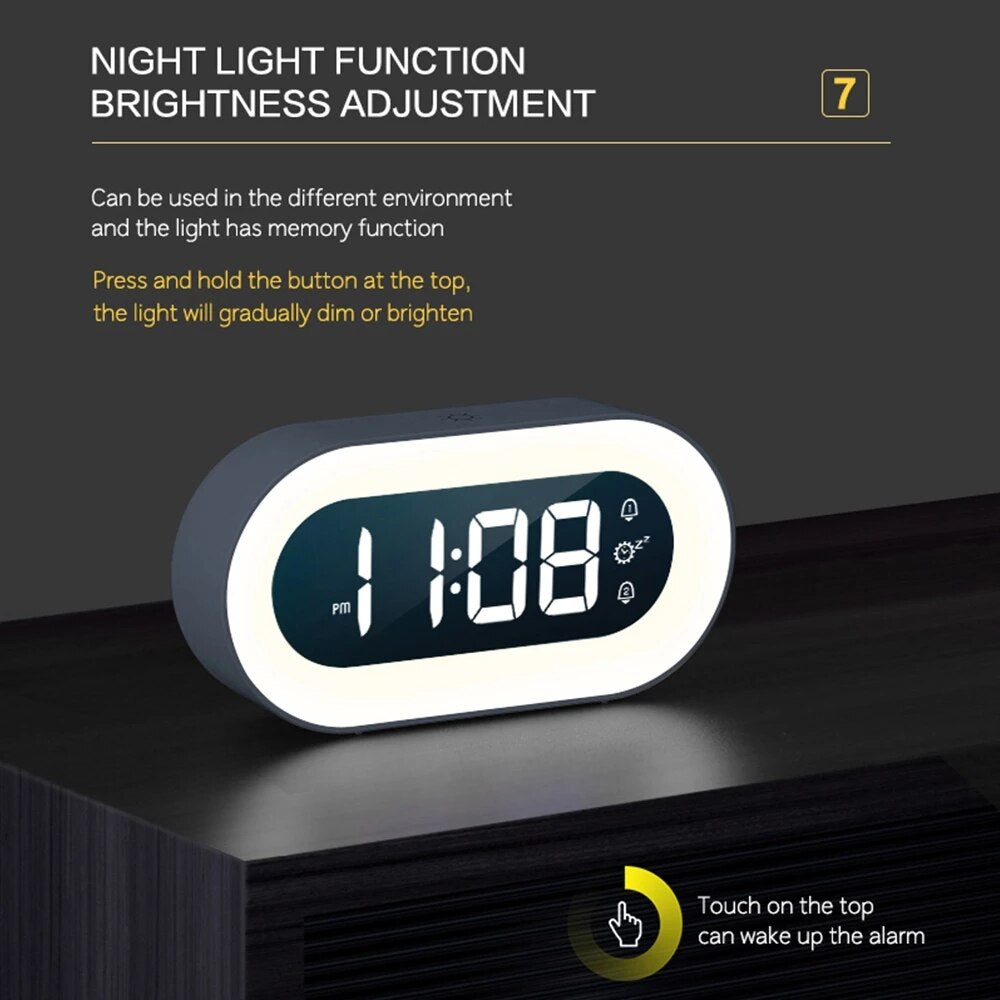 LZINA™ | Digital Alarm Clock with Night Light - Lumino