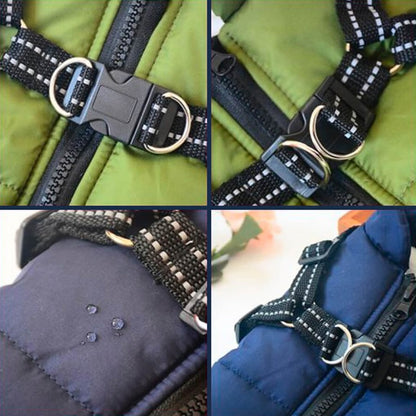 BowLift | Waterproof Dog Jacket for Winter with Reflective Built-In Harness