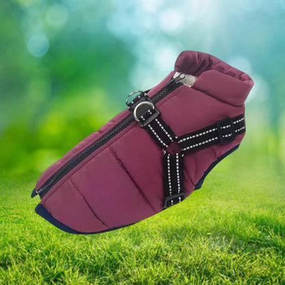 BowLift | Waterproof Dog Jacket for Winter with Reflective Built-In Harness