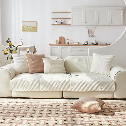 BowLift | PlushGrip – Non-slip plush sofa cover