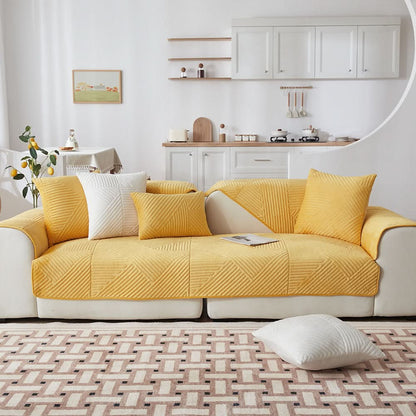 BowLift | PlushGrip – Non-slip plush sofa cover