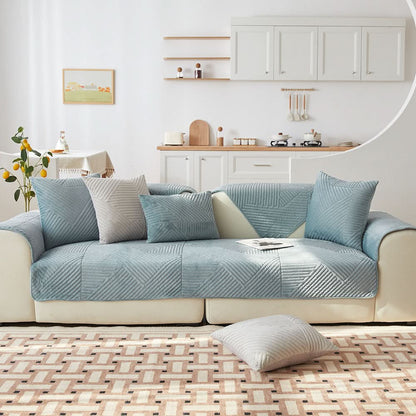 BowLift | PlushGrip – Non-slip plush sofa cover