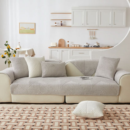 BowLift | PlushGrip – Non-slip plush sofa cover