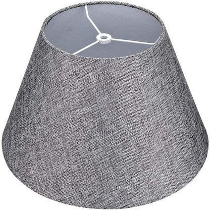 BowLift | Medium lampshade, barrel fabric lampshade for table lamp and floor lamp, 7x13x7.8 inches, natural ventilated linen, handmade, spider (white)