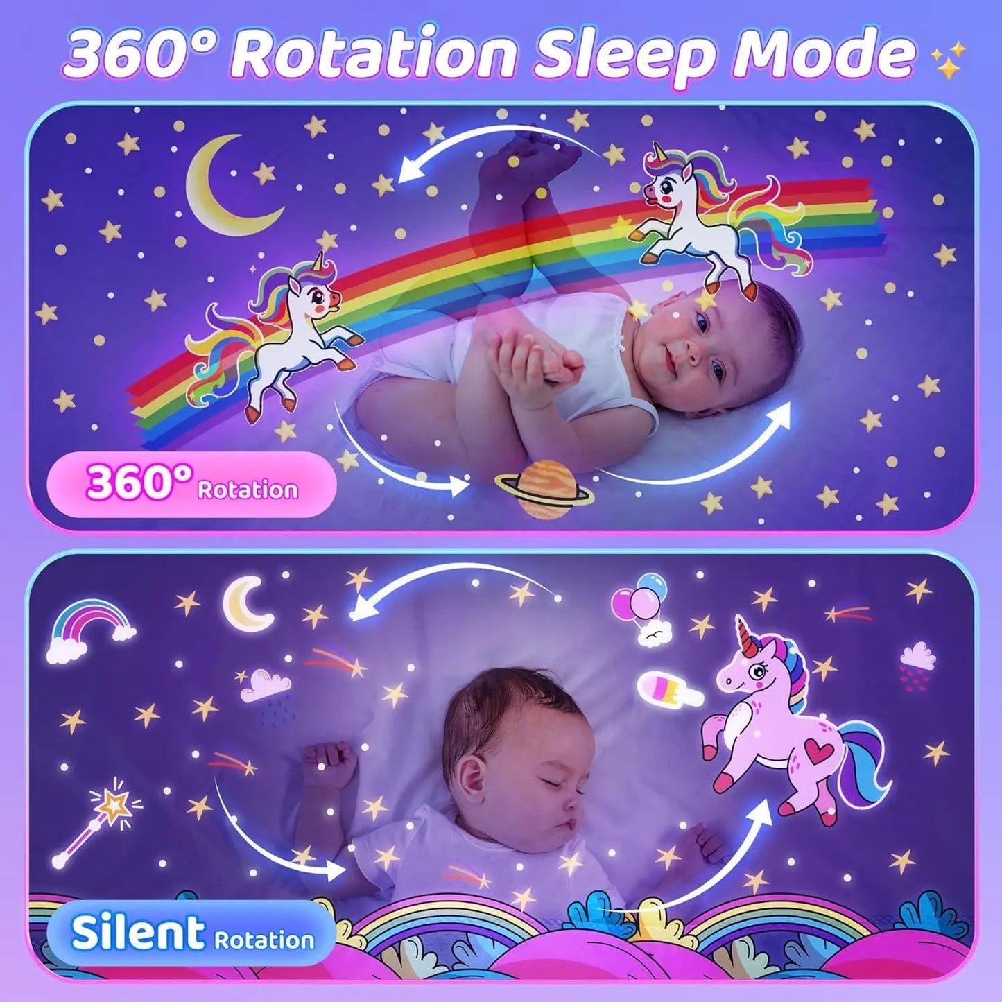 LZINA™ | Carousel Projector Night Light With Bluetooth Speaker