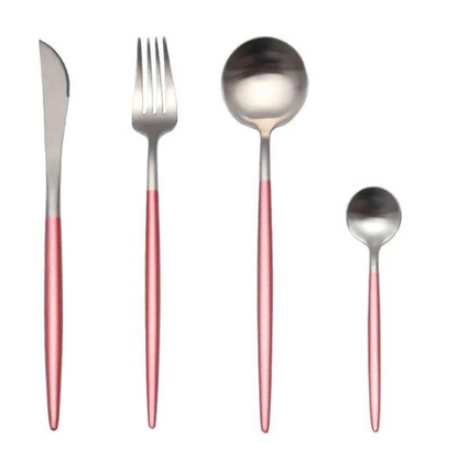BowLift | LUXURIOUS STAINLESS STEEL 24-PIECE GOLD-SILVER CUTLERY SET