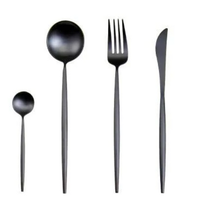 BowLift | LUXURIOUS STAINLESS STEEL 24-PIECE GOLD-SILVER CUTLERY SET