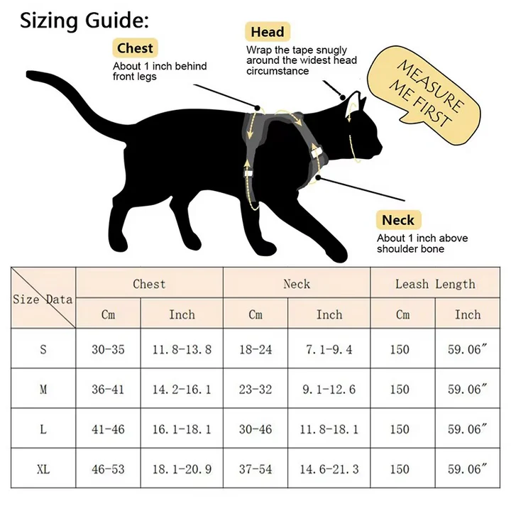 BowLift | Reflective Cat Harness and Leash Set