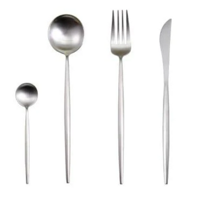 BowLift | LUXURIOUS STAINLESS STEEL 24-PIECE GOLD-SILVER CUTLERY SET