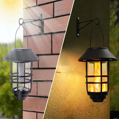 LZINA™ | Solar Wireless Waterproof Flickering Sun Flame Lantern Light | - WallLant