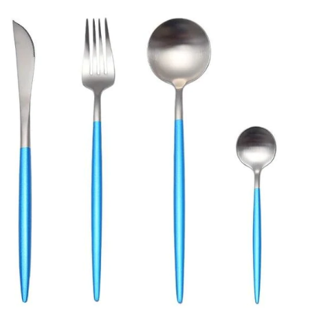 BowLift | LUXURIOUS STAINLESS STEEL 24-PIECE GOLD-SILVER CUTLERY SET