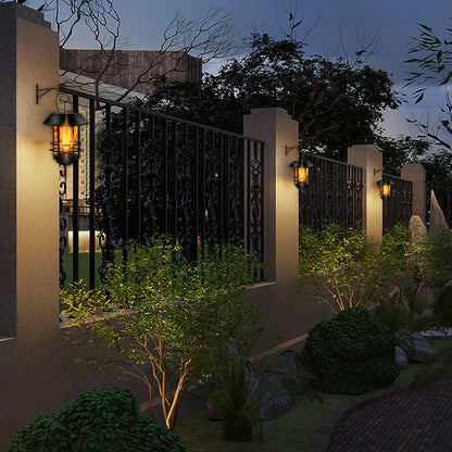 LZINA™ | Solar Wireless Waterproof Flickering Sun Flame Lantern Light | - WallLant