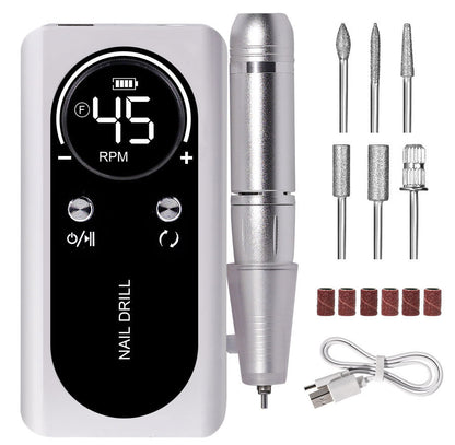 BowLift | Professional 45000RPM portable electric nail file with rechargeable battery | Low noise level for manicure