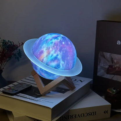 LZINA™ | Galaxy Saturn Bluetooth Speaker with Night Light
