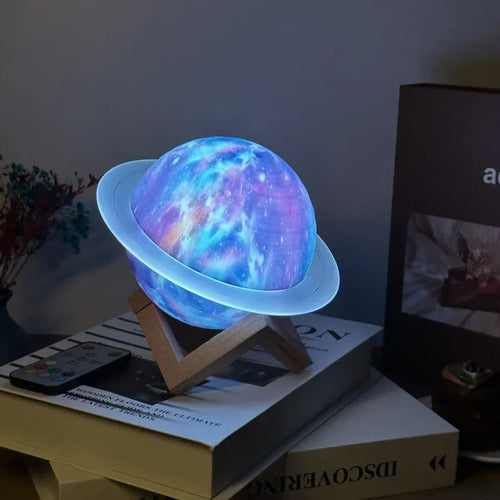 LZINA™ | Galaxy Saturn Bluetooth Speaker with Night Light