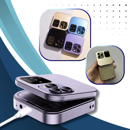 Small foldable mobile phone with dual SIM card