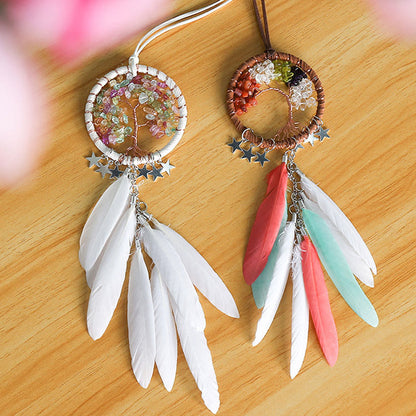 LZINA™ | Tree of Life Gemstone Dreamcatcher Hanging Jewelry