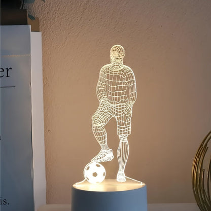 BowLift Soccer Player 3D Lamp – Bring a Dynamic, Sporty Glow to Your Space