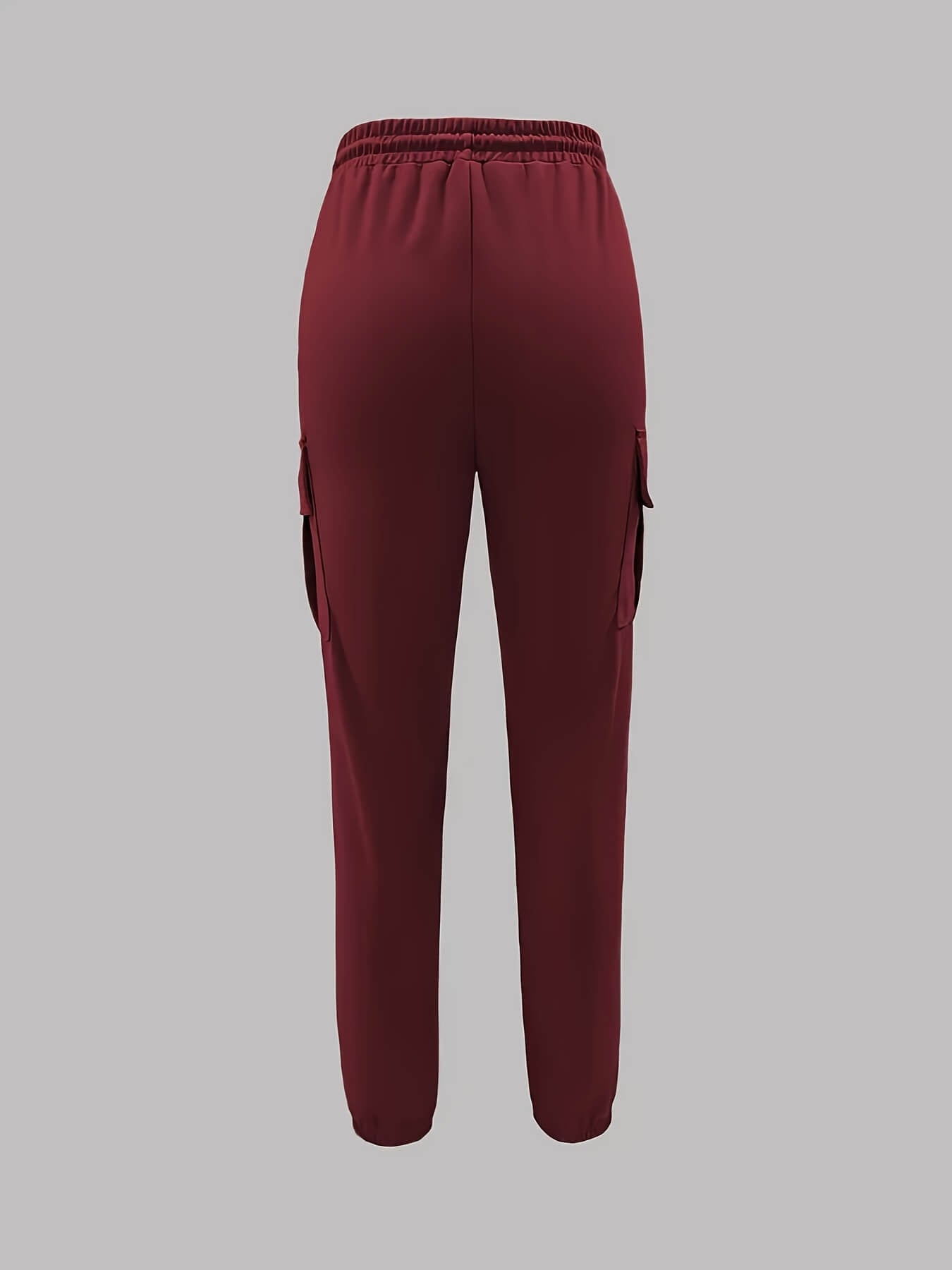Women’s Cargo Trousers & Casual Workwear Pants – Drawstring Waist, Utility Pockets, Full-Length Polyester Cargo Joggers & Leisure Bottoms