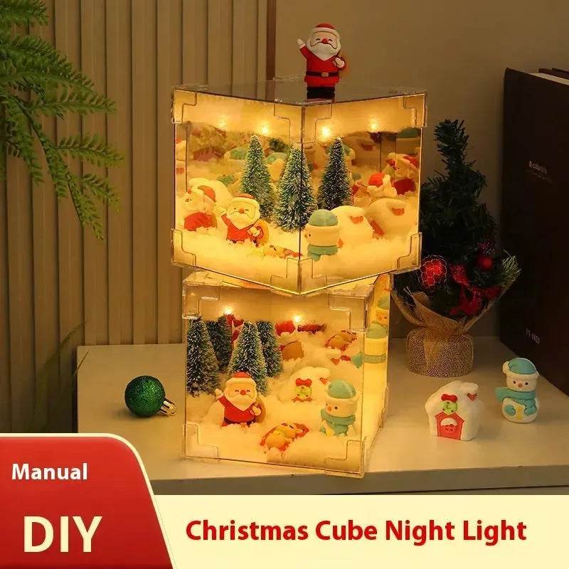 LZINA™ | Christmas Cube Night Light Lamp Desktop Decoration Christmas gifts